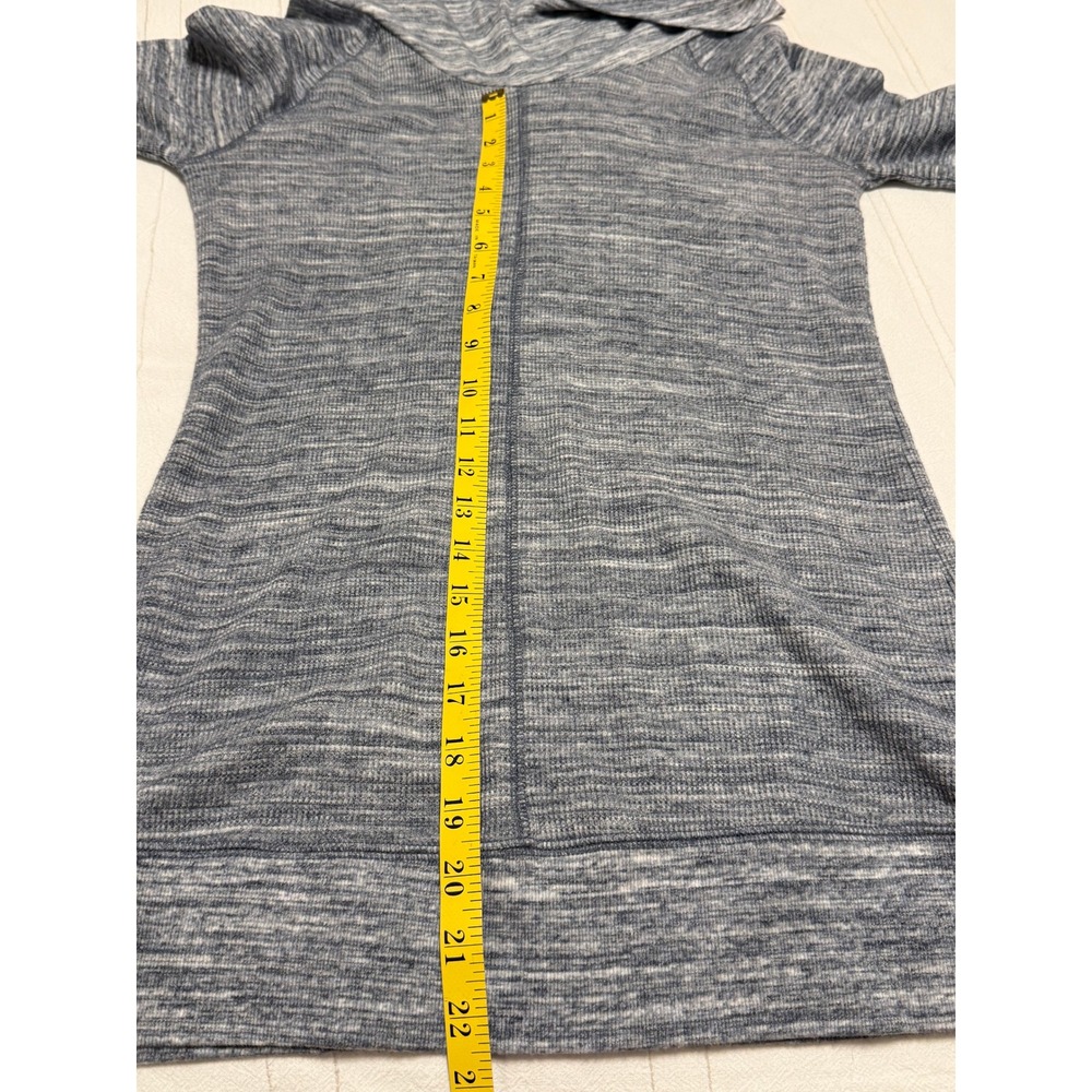 Eddie Bauer Womens Blue Space Dye Cowl Neck Pullover Long Sleeve Top Small - Picture 5 of 6